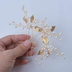 Hair Accessories, 3pcs Gold Hair Pins for Women's Wedding, Bridesmaid, Flower Girl (Gold)