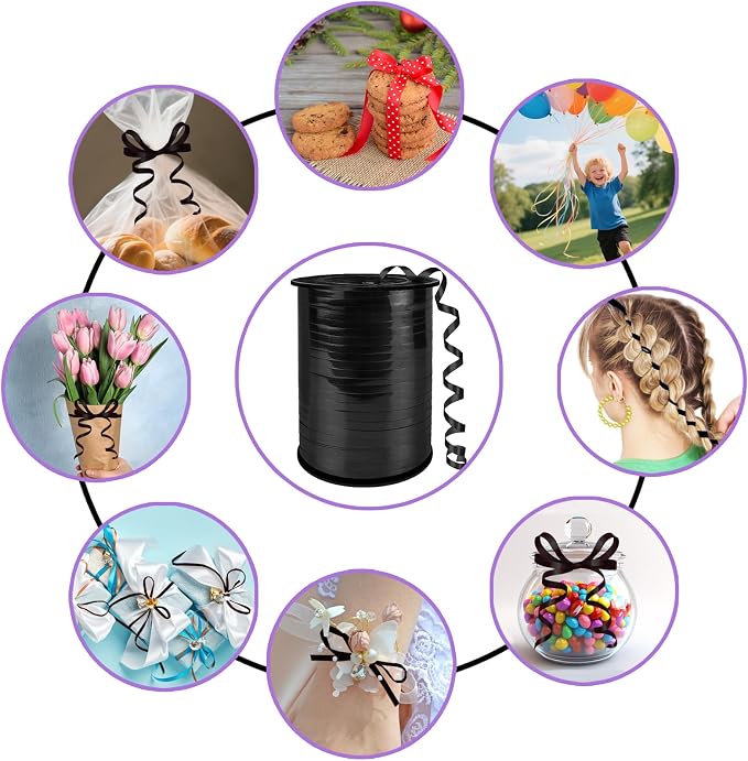 Metallic Shiny Curling Ribbon，500 Yard，1/5" - Image 4