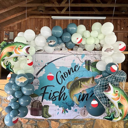 Rainbow Trout Fish Balloons for O-fishally One Fishing Themed Party Decor | - Image 7