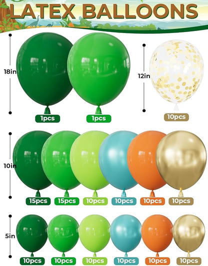 Dinosaur Balloon Arch Garland Kit, Jungle Balloons - Image 2
