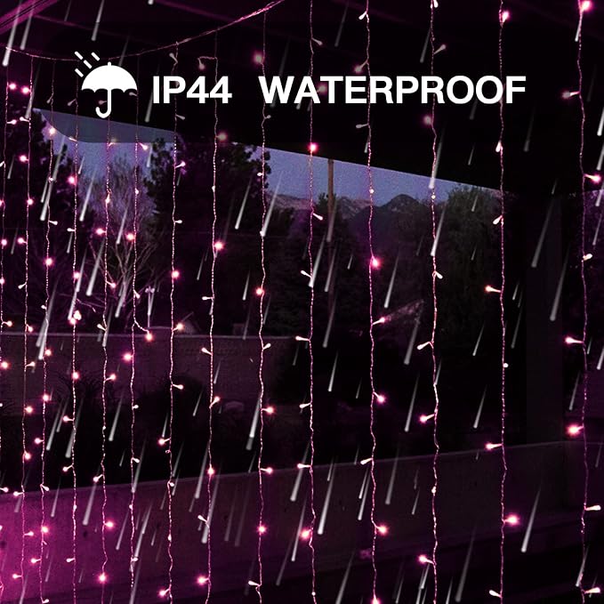Color Changing Curtain Lights, 200 Led 6.5ft x 6.5ft Hanging String Lights - Image 6