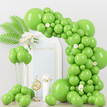 Voircoloria 130pcs Lime Green Balloons Garland Arch Kit, 18 12 10 5 Inch | by Voircoloria
