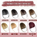 NAYOO Clip in Bangs - 100% Human Hair Wispy Bangs Clip in Hair Extensions, Red Air Bangs Fringe with Temples Hairpieces for Women Curved Bangs for Daily Wear