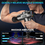 TOLOCO Massage Gun, Deep Tissue Back Massage for Athletes for Pain Relief, Percussion Massager with 10 Massages Heads & Silent Brushless Motor, Christmas Gifts for Women, Men, Grey