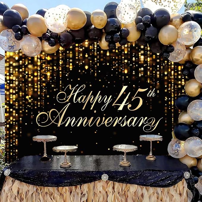 Happy 45th Anniversary Backdrop - Image 2