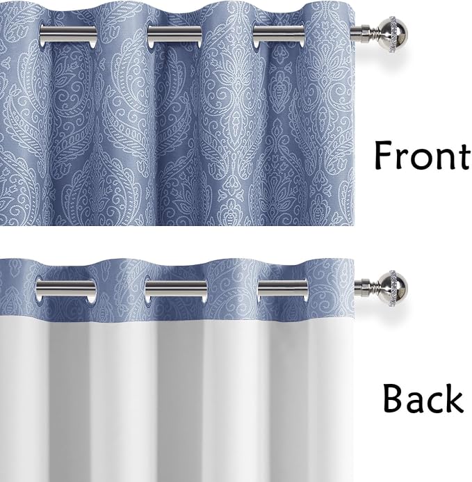 DWCN Extra Wide Ombre Room Darkening Blackout Curtains - Image 6