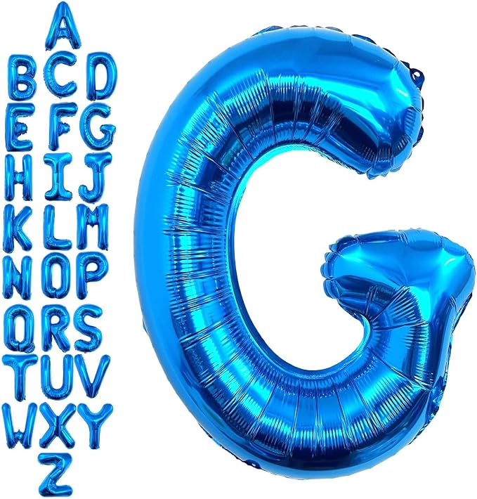 40 Inch Blue Letter G Balloons, DIY Phrase Foil Alphabet Letter G Balloons DIY by LHOAVWE