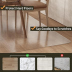 Clear Plastic Area Mat for Under Dining Table, 4'×6' Large No Slip Waterproof Vinyl Area Rug for Home, Anti-Spill Hard Floor Protector Cover, Splat Mat for Under High Chair, Easy Clean Floor Mat