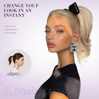Claw Clip Ponytail Extension - 12 Inch Curly Ponytail Extension, Wavy Pony Tails Hair Extensions, Synthetic Hair Extensions Ponytail, Clip On Ponytails for Women (Color: Platinum Blonde)
