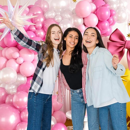 Pearl Pink White Balloon Arch Kit, Pearl Pink Pearl White Balloon Garland Kit - Image 6