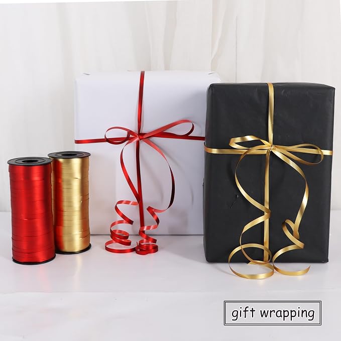 BEISHIDA Red and Gold Curling Ribbons Balloon String Ribbons - Image 4