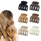 6 Pcs Hair Clips Small Claw Clips for Thin Hair Medium Matte Non-slip Hair Accessories for Women and Girls (Coffee)