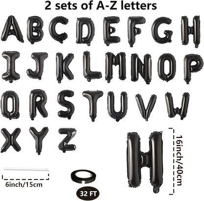 52 Pcs 2 Sets of 16 Inch “A-Z” Letter Balloons Set – Complete Alphabet Mylar - Image 2