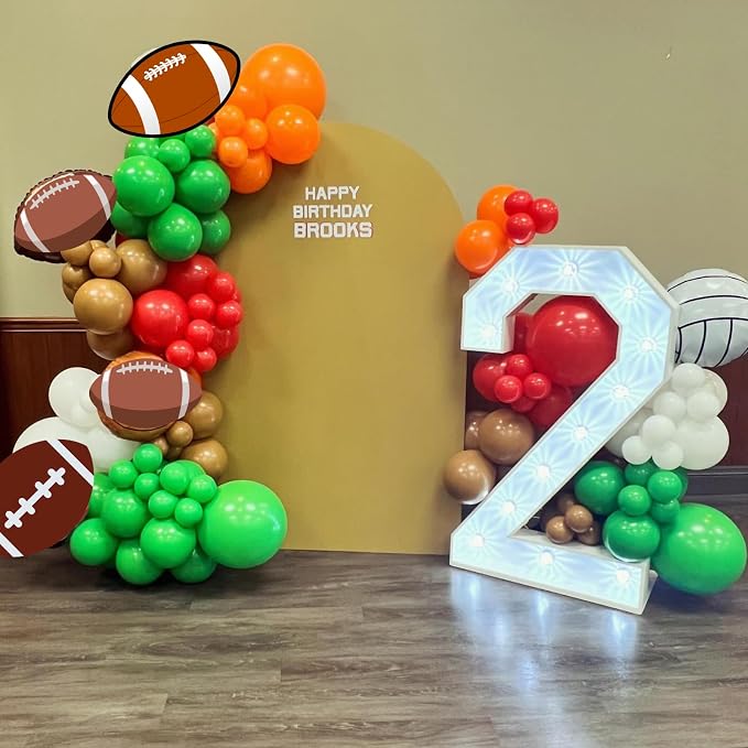 Football and Soccer Balloons for Sports Party Decorations | Orange, game day - Image 5