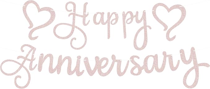 Pre-Strung Happy Anniversary Banner by EONNCNT