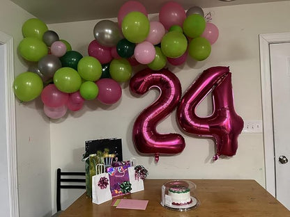 8 Balloon Number 40 Inch Rose Purple Balloons - Image 4