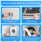 Upgraded D510502W AP6284689 510502W Dryer Filter Replacement - Speed Queen Dryer Lint Filter Cover Lint Trap for Dryer Vent Speed Queen Dryer Parts - Amana Dryer Lint Screen Replacement Dryer Cover