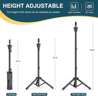 Wig Stand with Head 50 Inches, Wig Head Stand with 22 Inches Mannequin Head, Height Adjustable Metal Tripod Wig Stand, Manikin Head Set for Wigs Display Making Hair Weave and Styling