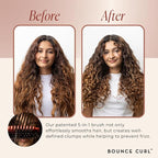Bounce Curl Define EdgeLift Brush, 5-in-1 Tool for Effortlessly Defined Curls, Waves & Coils, Reduces Frizz - Teal
