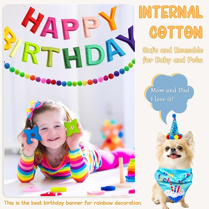 4PCS Pre-Strung Happy Birthday Banner - Image 6