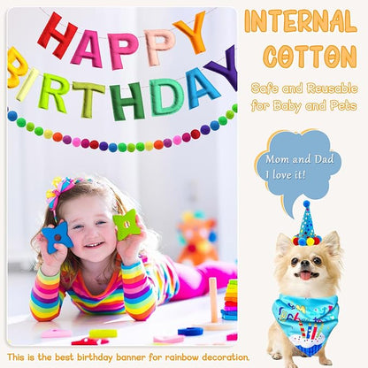 4PCS Pre-Strung Happy Birthday Banner - Image 6