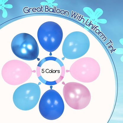 60pcs Pink and Blue Balloons 12inch - Image 8