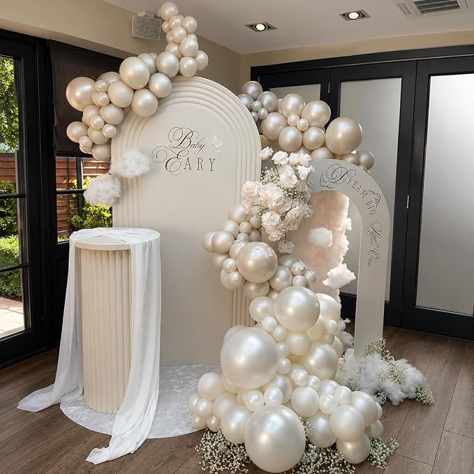 Pearl White Balloons, 50 Packs 12 Inch Pearl Double-Stuffed Balloons - Image 6