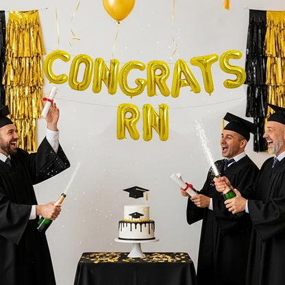 TONIFUL 2026 Nurse Graduation Decorations Gold Congrats RN 2026 Balloons 16 - Image 5