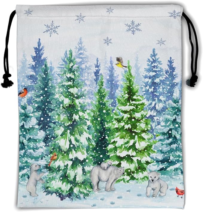 Forest Bear Birds Grip Bag by Giwawa