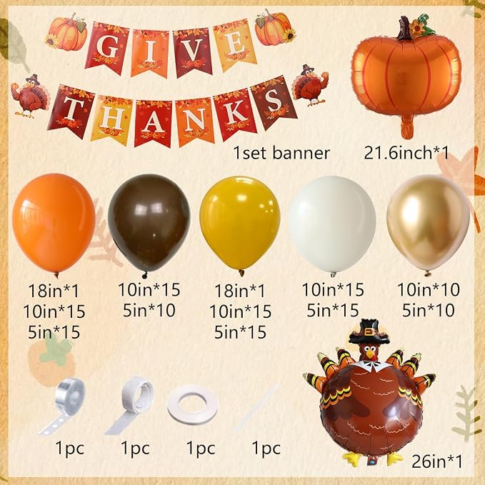 Thanksgiving Balloon Garland Kit - Image 2