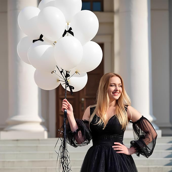 White Balloons 100 Pack 12 inch Extra Thick Latex Party Decorations | Balloons - Image 3