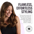 ERGO Mini Ionic Polishing Paddle Brush - Small Detangling Hair Brush for Wet & Dry Use - Professional Hair Care Styling Tool (ER500)
