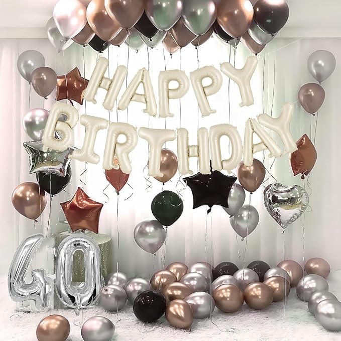 Happy Birthday Balloons Banner, Foil Balloon Personalized Name Letters Balloons - Image 3