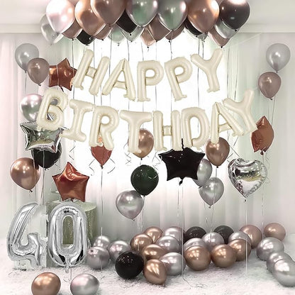 Happy Birthday Balloons Banner, Foil Balloon Personalized Name Letters Balloons - Image 3