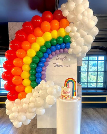 Rainbow Balloons Arch Kit 120pcs, Different Sizes Latex Balloons - Image 5