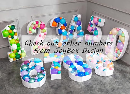 Mosaic Balloon Frame Numbers 3 Pre-Cut Large Foam Board Sign Cut-Out - Image 5