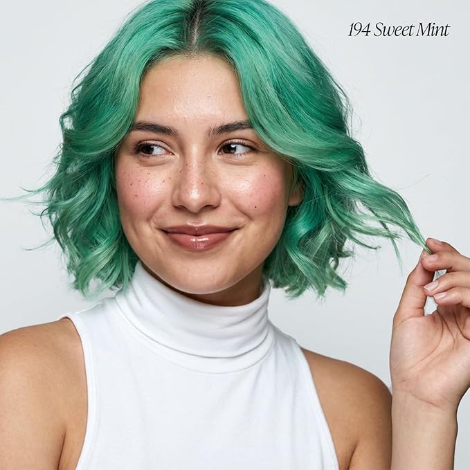 Adore Semi Permanent Hair Color (194 Sweet Mint) | Vegan & Cruelty-Free Green Hair Dye | No Ammonia, No Peroxide, No Alcohol | 4 Fl Oz Each (Pack of 2)