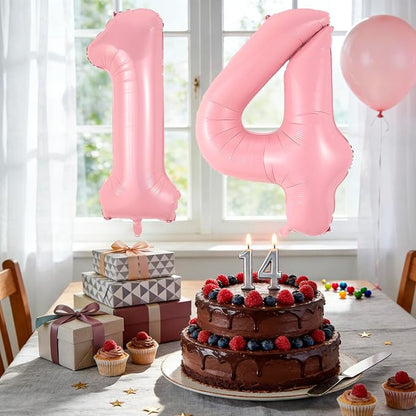 40 Inch Pink Number 4 Balloon Suitable - Image 3