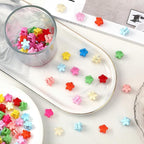 JANYUN 50 Pcs Colorful Mini Hair Claw Small Hair Clips Clamps Hair Accessories for Women Decorative Bun Tiny Hair Clips, Assorted Colors (Floral)