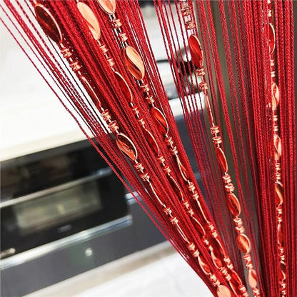 ave split 100cmX200cm Decorative Door String Curtain Beads Wall Panel Fringe - Image 2