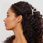 2Pcs Gold Rhinestone Hair Claw Clips, Large Metal Hair Claw Clips for Thick Hair, Strong Hold Non Slip Gold Claw Clips & Rhinestone Hair Claw Clip for Women, Hair Accessories for Women Girls