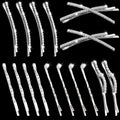 16 Pieces Silver Rhinestone Bobby Pins Set Delicate Decorative Fancy Crystal Hair Clips Shiny Fancy Metal Barrettes, I S X Shaped Diamond Hair Accessories for Women Ladies Girls Wedding Prom Party