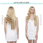 DOORES Clip in Human Hair Extensions, 5 pcs 80g Light Blonde Highlighted Golden Blonde Balayage 20 Inch Hair Extensions Clip in Real Straight Natural Hair