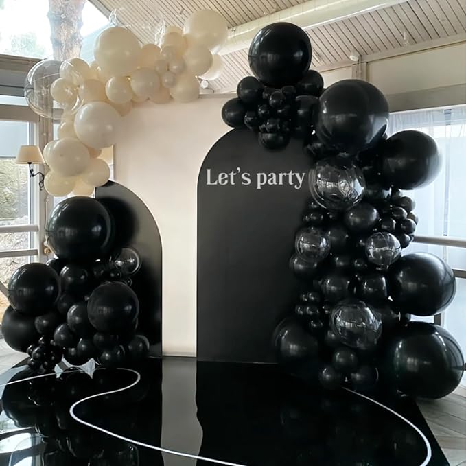 134Pcs Black Balloons Different Sizes 5 10 12 18 Inch Black Balloon Garland - Image 5