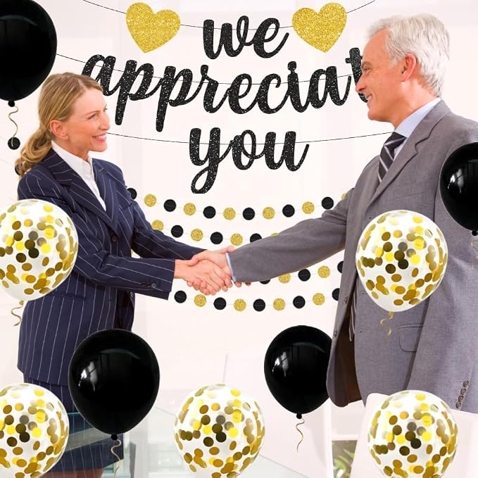 We Appreciate You Banner Thank You Party Decoration Supplies Employee - Image 7