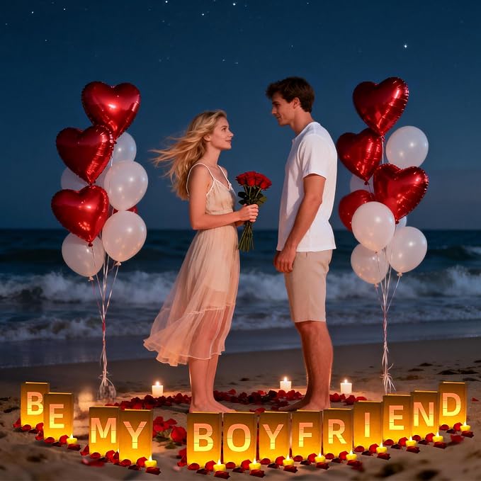 Be My Boyfriend Light Up Letters, Include Light up Letters, - Image 6