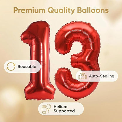 Number 13 Balloon Foil Mylar Balloons - Image 5