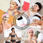 3 Pack Facial Spa Headband for Women - Adjustable, Non-Slip Terry Cloth Headband for Washing Face, Makeup, and Shower - Soft and Stretchable Hair Wrap