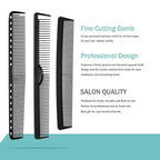 6 Pieces Carbon Fiber Hair Combs Set, General Styling Grooming Combs, Anti Static Heat Resistant Hairdressing Comb, Fine and Wide Tooth Hair Barber Rat Tail Comb