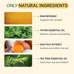MyMagicHealer Thyme & Tea Tree Flare Care | Ingrown Hair, Razor Bumps, Blind Pimples, Bartholin, Pilonidal Cysts | Folliculitis Cure | Piercing Care w/Egg Yolk Extract & Tea Tree 4 oz